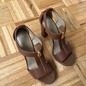 Michael Kors brown block heels
